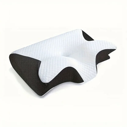 2025 Ergonomic Neck Horn Pillow for Side,Shoulder Relaxation, Soft Yet Firm Support,Back and Stomach Sleepers - Contoured Design