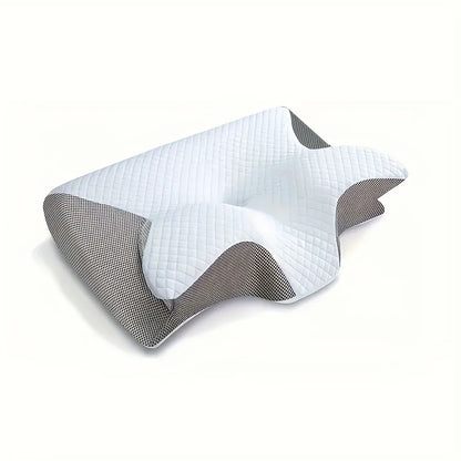 2025 Ergonomic Neck Horn Pillow for Side,Shoulder Relaxation, Soft Yet Firm Support,Back and Stomach Sleepers - Contoured Design